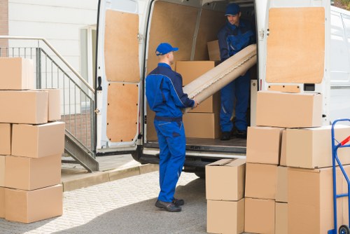 Packing materials and moving boxes prepared for a Lambeth home move