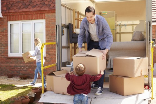 Removal team preparing a move in Lambeth