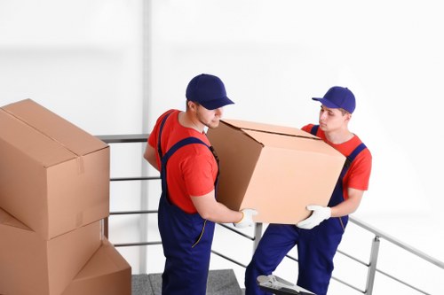 Removal team helping a local move in Lambeth