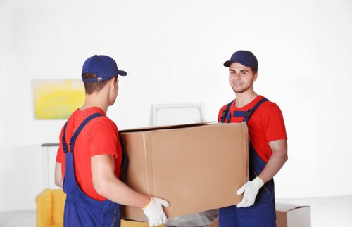 Movers in Lambeth helping with a home relocation in a local residential street