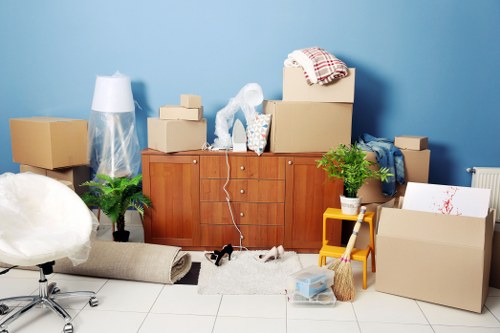 Local office movers working in a Lambeth commercial building with access challenges