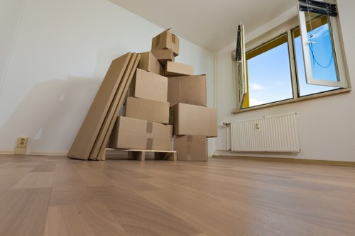 Packing and loading household items for a Lambeth home removal