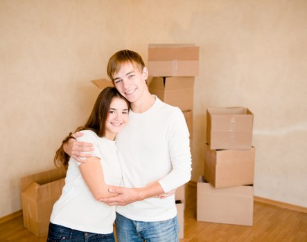 Loading furniture into a moving truck in Lambeth