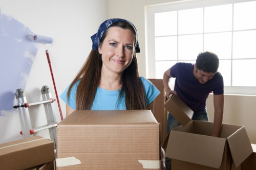 Professional movers handling furniture during a Lambeth relocation