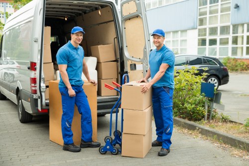 Packing and loading household belongings for a Lambeth home move