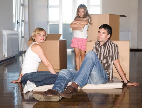 Packed apartment items prepared for a Lambeth flat move